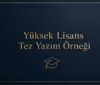yüksek lisans tez yazım örneği