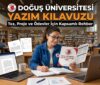 Doğuş Üniversitesi Yazım Kılavuzu