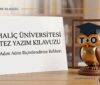 Haliç Üniversitesi Tez Yazım Kılavuzu
