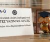 İstanbul Aydın Üniversitesi Tez Yazım Kılavuzu